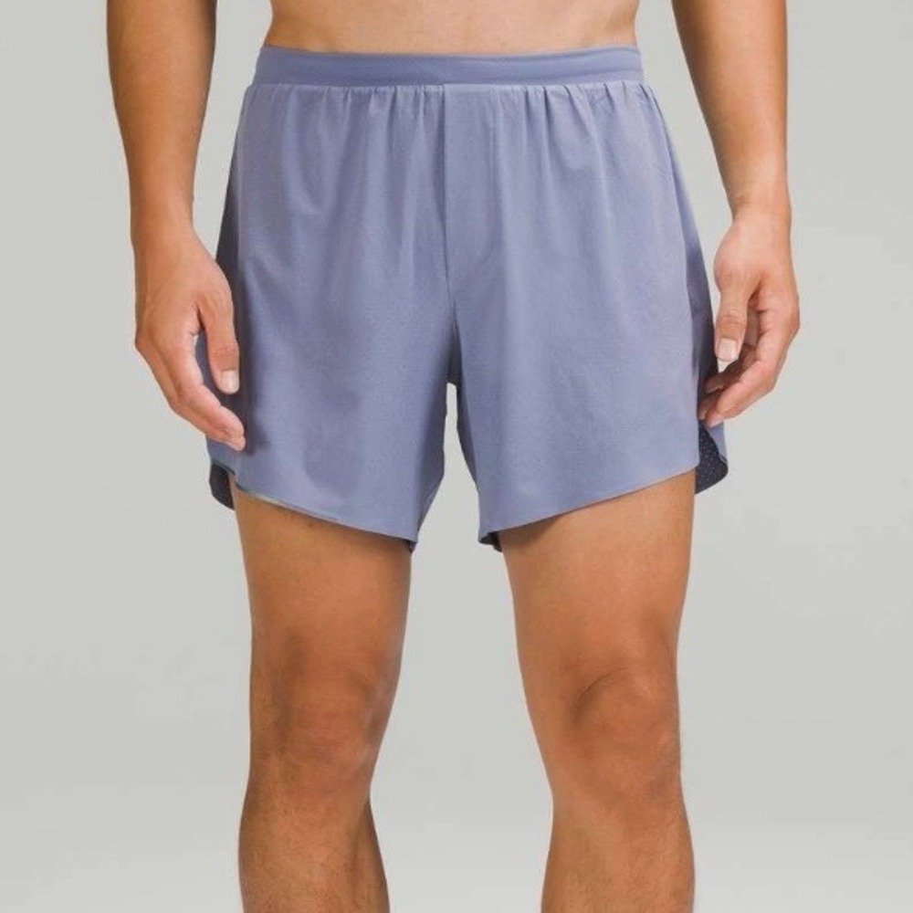 Lululemon Fast and Free Lined Short 6 Periwinkle Purple Mens XXL LM7AU8S‎
